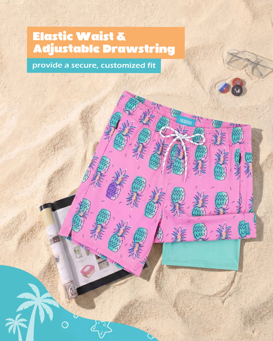 Sixfish 7 Inch 2 in 1 Swim Trunks