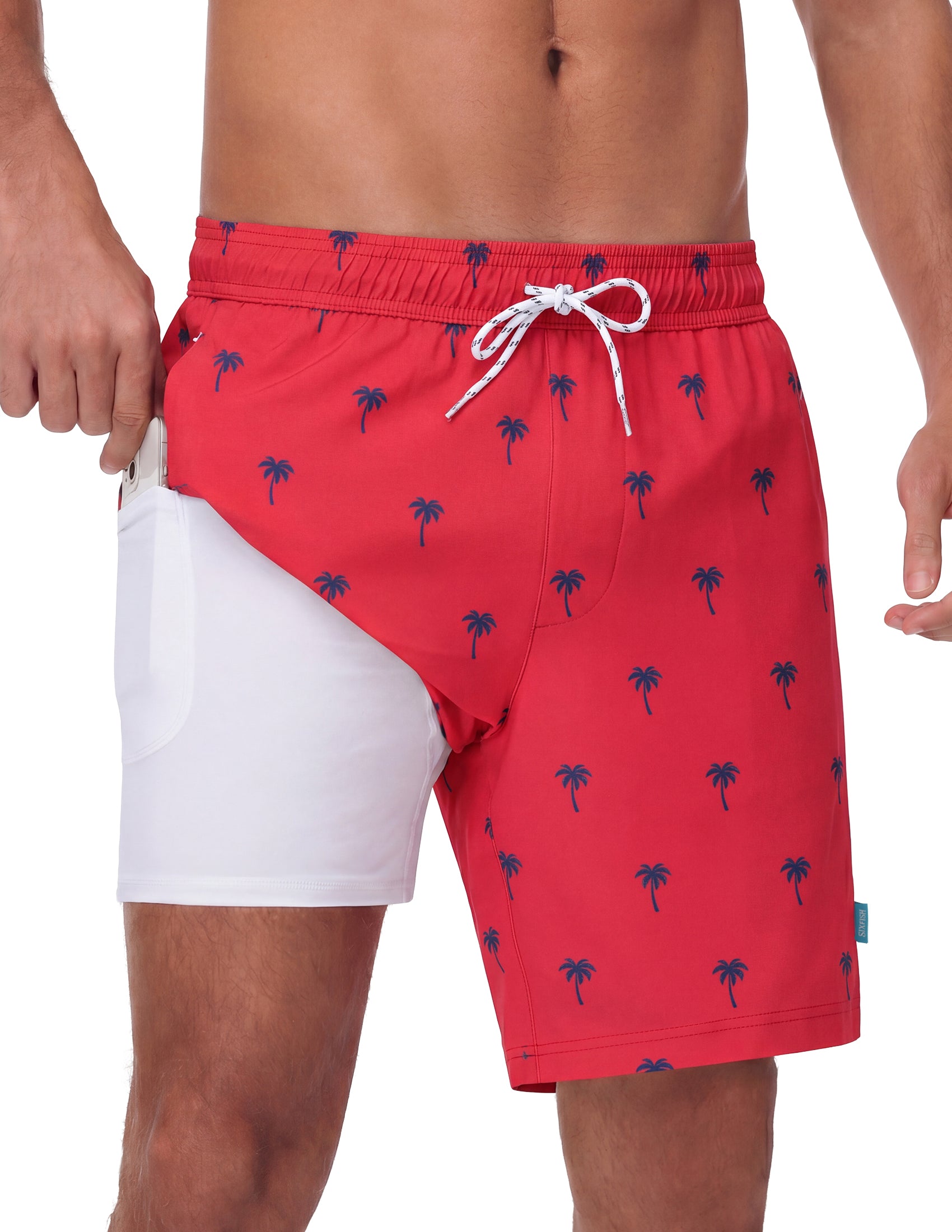 Sixfish 7 Inch 2 in 1 Swim Trunks