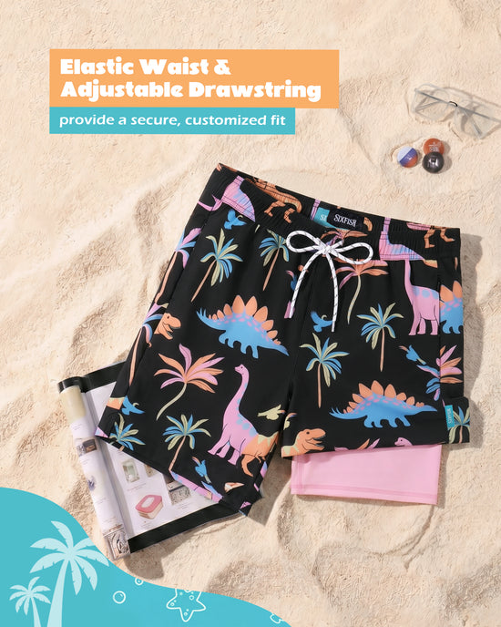 Sixfish 7 Inch 2 in 1 Swim Trunks