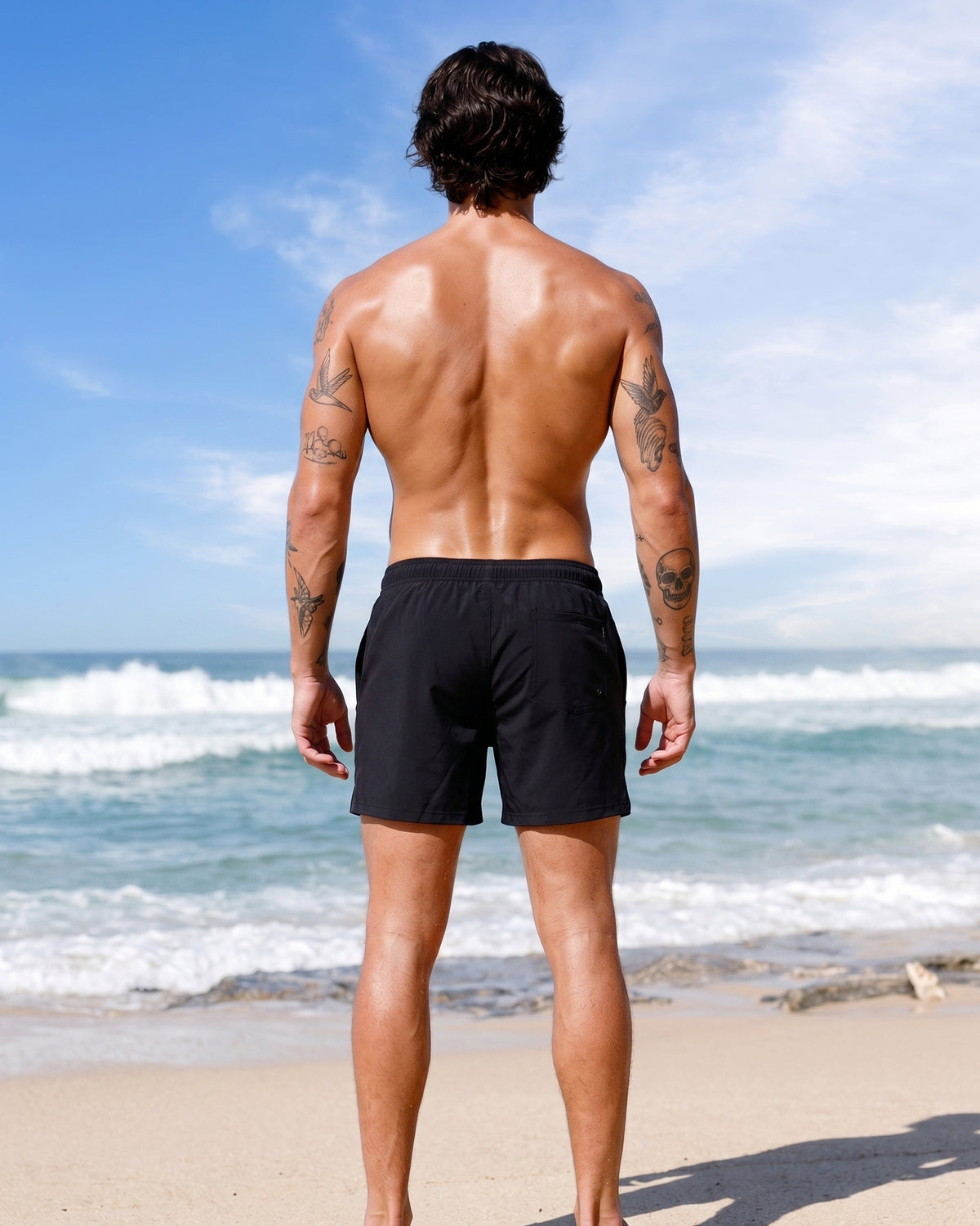 Sixfish Mens Swim Trunks With Compression Liner 5 Inch,2-in-1 Bathing Suit