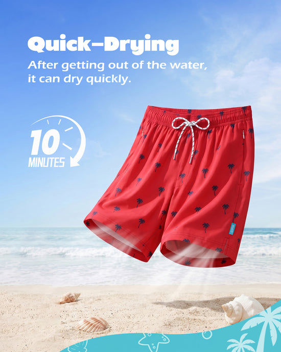 Sixfish Mens Swim Trunks With Compression Liner 5 Inch,2-in-1 Bathing Suit