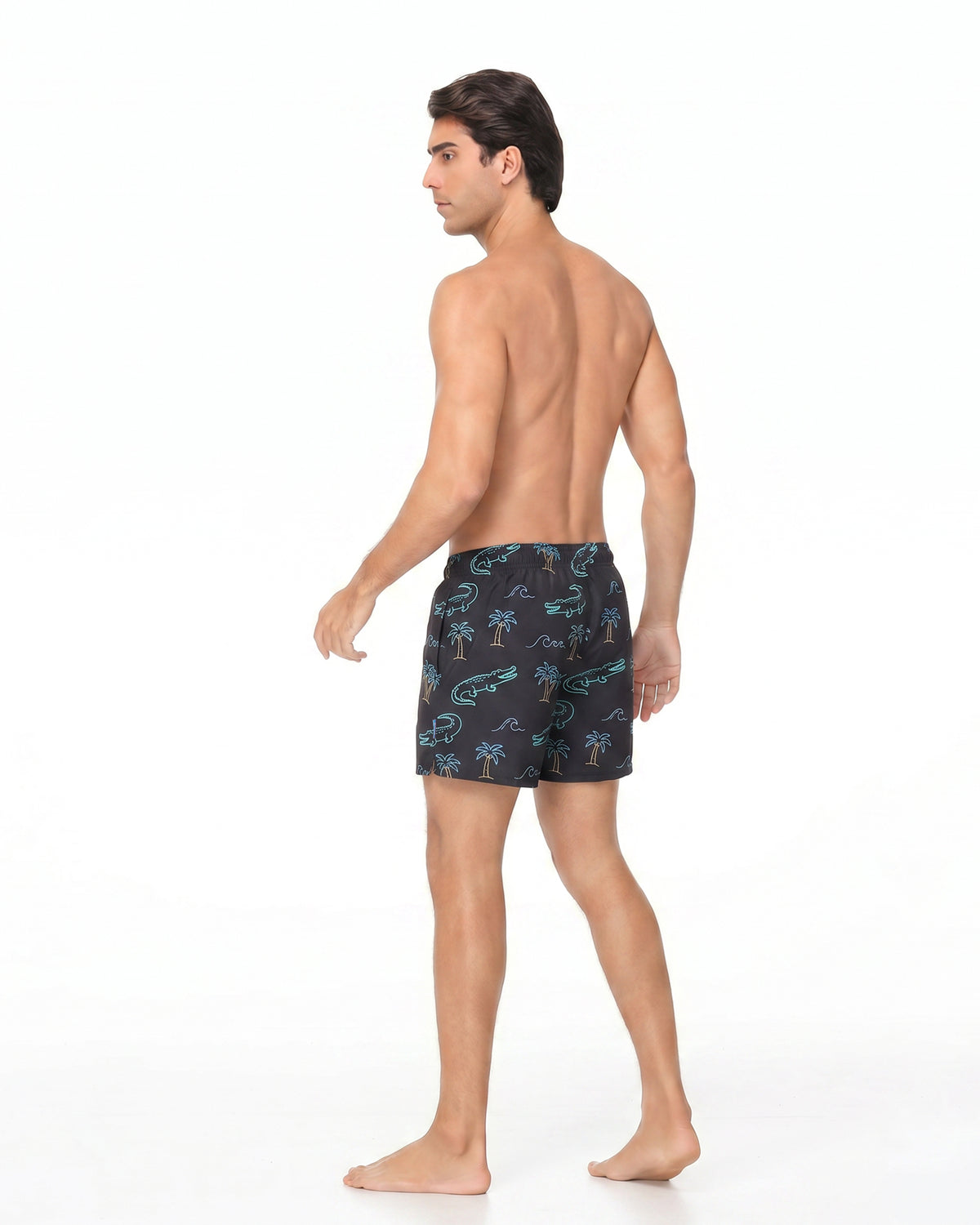 Sixfish Men's Swim Trunks Quick Dry Bored Shorts with 4" Compression Liner