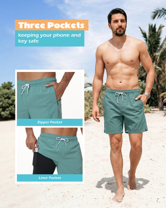 Sixfish 7 Inch 2 in 1 Swim Trunks