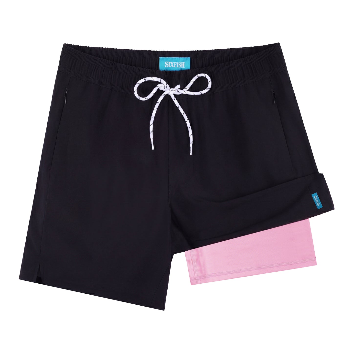 Sixfish Mens Swim Trunks With Compression Liner 5 Inch,2-in-1 Bathing Suit