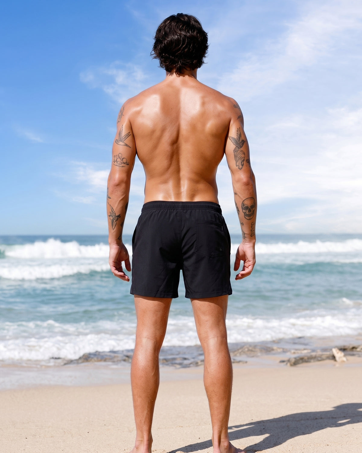Sixfish Mens Swim Trunks With Compression Liner 5 Inch,2-in-1 Bathing Suit