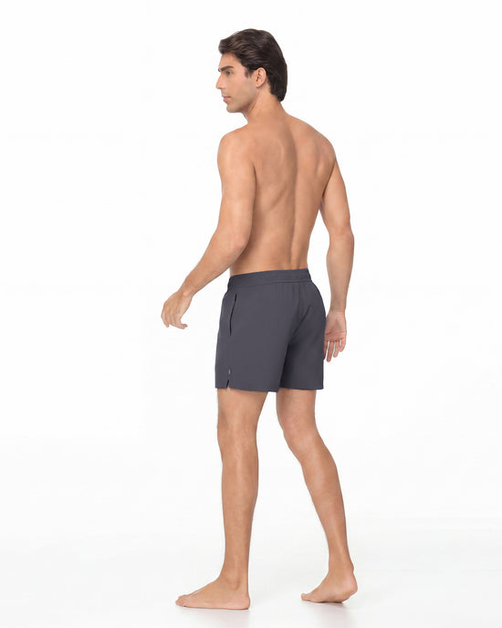 Sixfish Men's Swim Trunks Quick Dry Bored Shorts with 4" Compression Liner