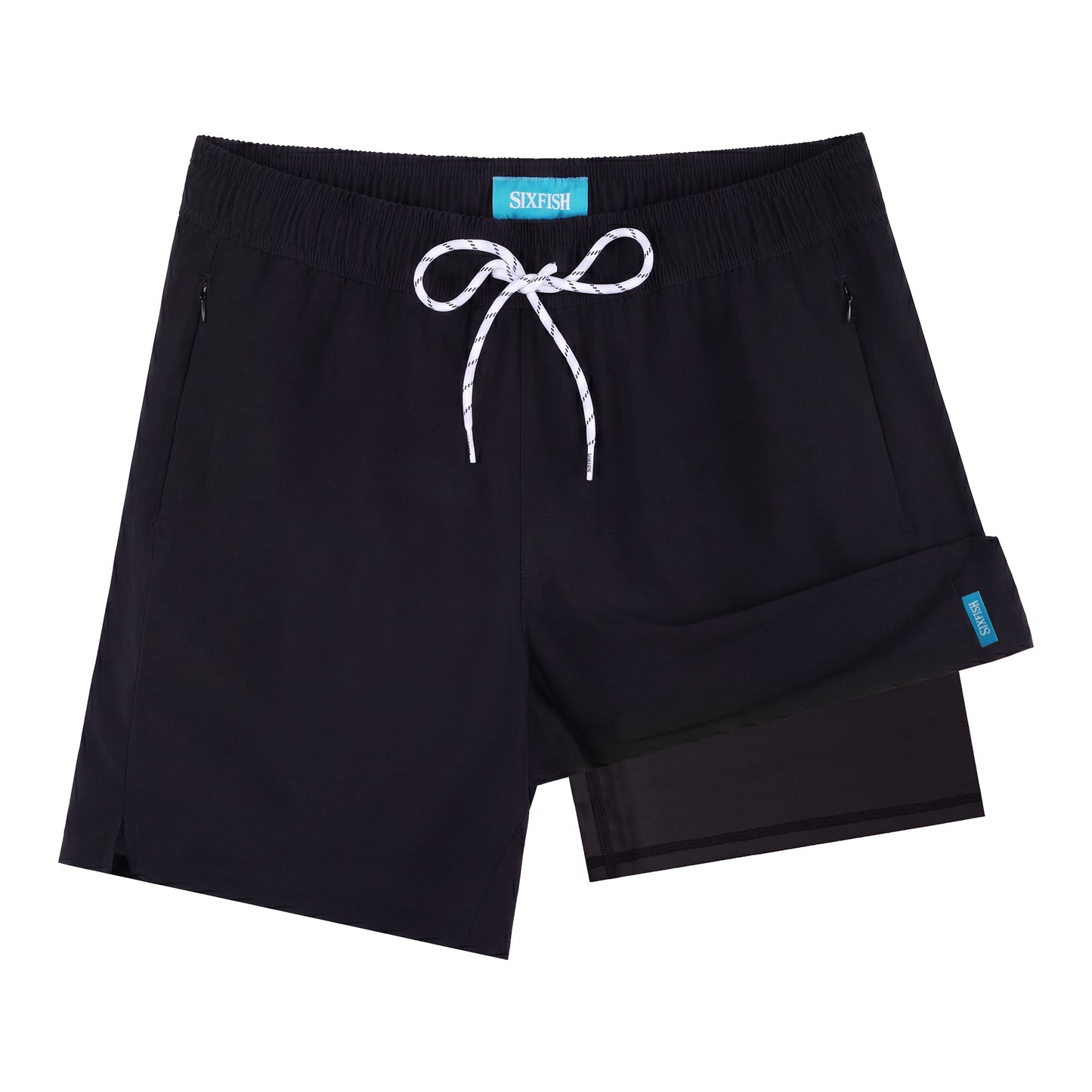 Sixfish Mens Swim Trunks With Compression Liner 5 Inch,2-in-1 Bathing Suit