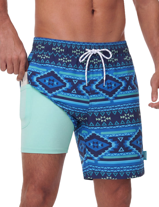 Sixfish 7 Inch 2 in 1 Swim Trunks