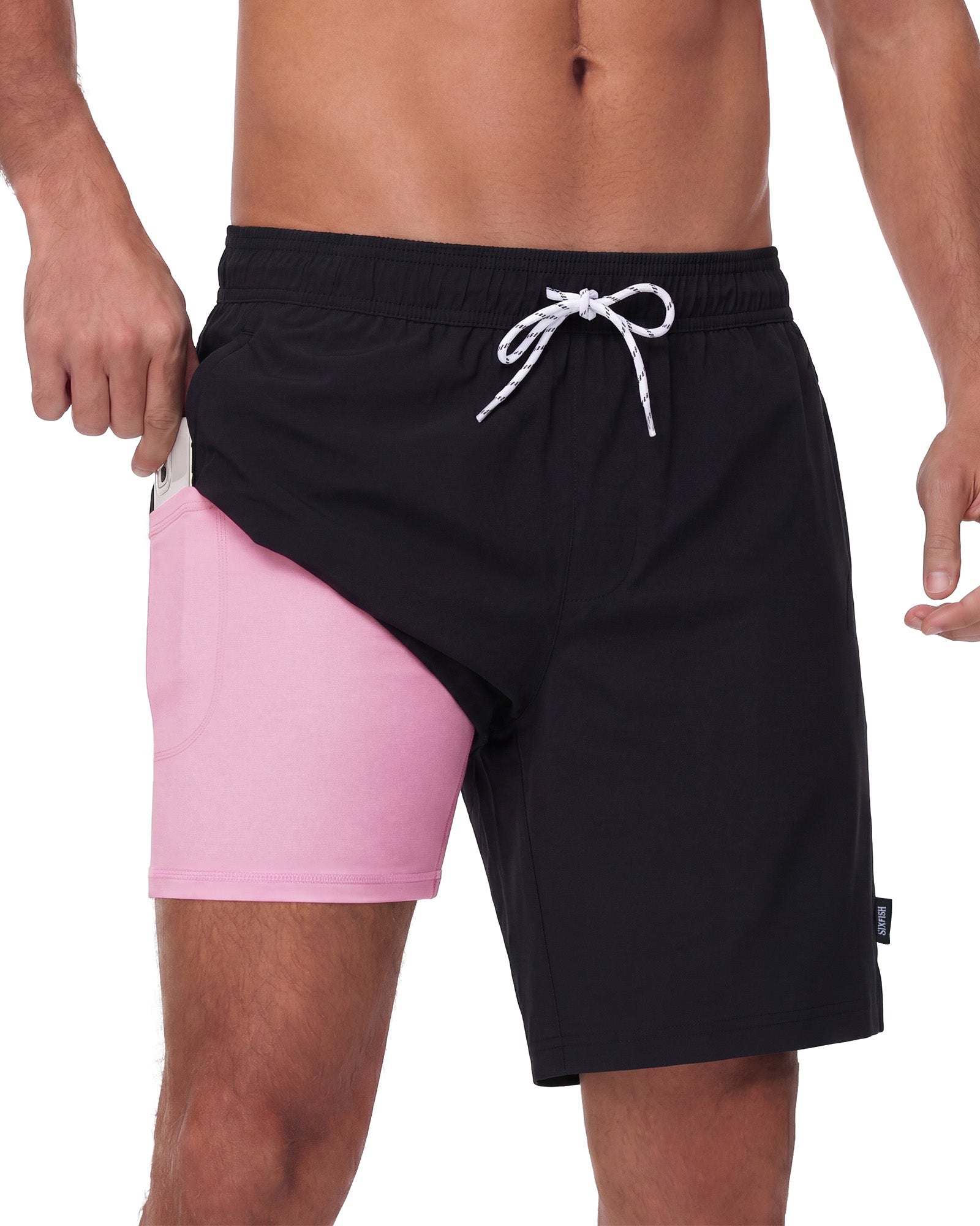 Sixfish 7 Inch 2 in 1 Swim Trunks