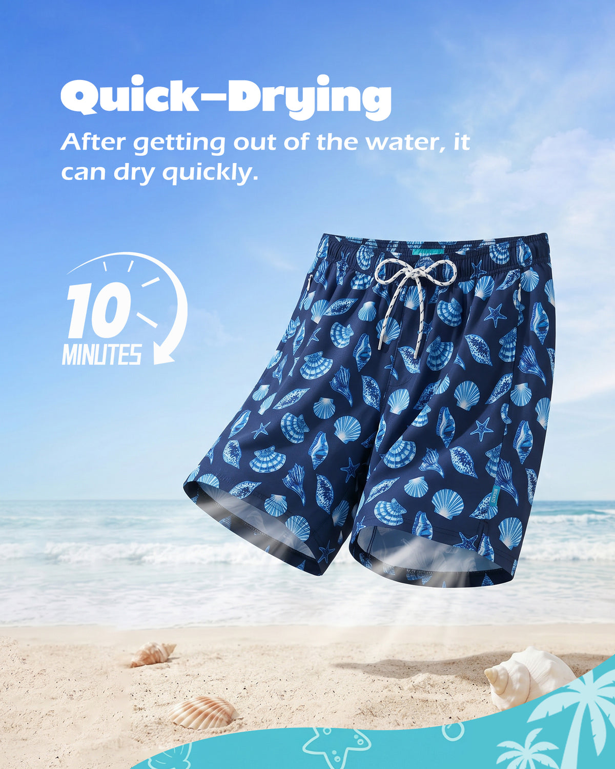 Sixfish Mens Swim Trunks With Compression Liner 5 Inch,2-in-1 Bathing Suit